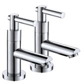 Juno Contemporary Brass Bathroom Faucet with Chrome Polished Finish