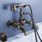 Juno Antique Bronze Bathtub Mixer with Handheld Shower Faucet