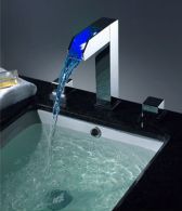 Juno LED Waterfall Single Lever Bathroom Sink Faucet