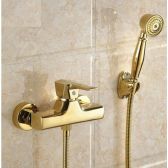 Juno Gold Single Handle Wall Mount Bathroom Mixer Shower Head