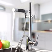 Juno Free Move Adjustable Height Kitchen Faucet Chrome Finish Deck Mount Single Hole / Handle Mixer Tap