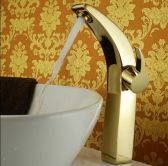 Juno Stylish Gold Finished Single Handle Bathroom Sink Faucet