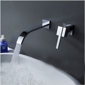 Juno Wall Mounted Single Handle Chrome Bathroom faucet