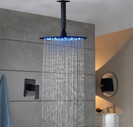 Oil Rubbed Bronze Wall Mount LED Shower Set