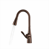 Juno Oil Rubbed Bronze Long Neck Waterfall Kitchen Faucet