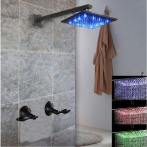 Juno Dual Handle 8-inch LED Rain Showerhead
