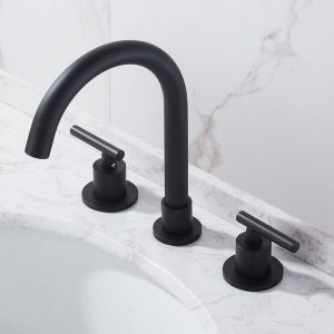 deck mount black bathroom faucets