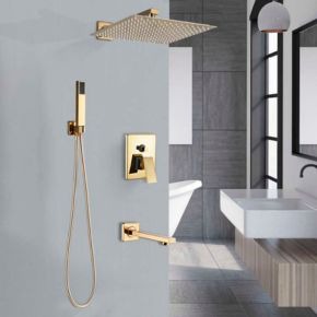 gold finish shower head