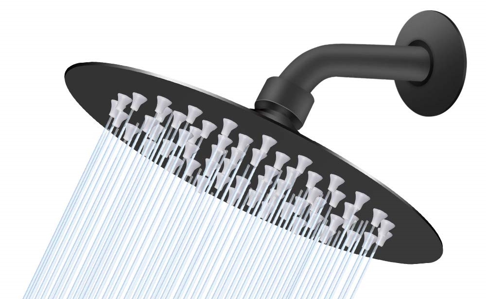 Round rain shower head
